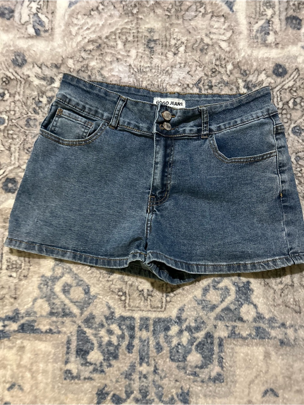 Gogo Women's Denim Shorts in Medium Blue